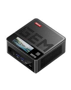 Системный блок Aoostar GEM 12 Pro Max, 16ГБ/1ТБ, Ryzen 7 8845HS, черный