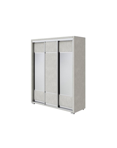 Шкаф Шкаф-купе 3х дв Orma Soft 2 (2 зеркала) (Ткань: Рогожка Levis 12 Лён) 177x60 Орматек