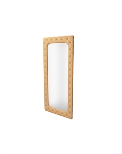 Зеркало настенное Flavio big (Экокожа Латунный перламутр) 82x5 Орматек