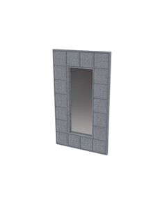 Зеркало Chocolate (Ткань: Микрошенилл Rialto Серебро) 104x6 Verda