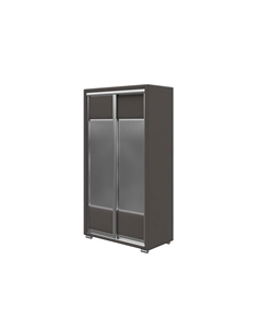 Шкаф Шкаф-купе 2х дв Orma Soft 2 (2 зеркала) (Ткань: Велюр Forest 520 Темно-серый) 119x60 Орматек