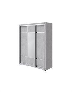 Шкаф Шкаф-купе 3х дв Orma Soft 2 (1 зеркало) (Ткань: Велюр Teddy Стальной) 177x60 Орматек