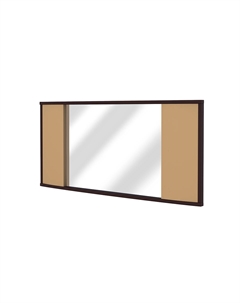 Зеркало настенное Vittoria (Экокожа Коричневый с бежевым) 132x8 Орматек