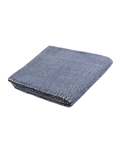 Плед Tkano из шерсти мериноса (Шерсть Синий) 130x180 Verda