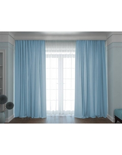 Комплект штор Madison (Полиэстер Голубой) 300x270 Орматек