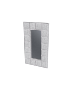 Зеркало Chocolate (Ткань: Микрошенилл Rialto Жемчуг) 128x6 Verda