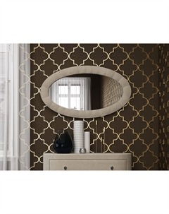 Зеркало настенное Classic (Ткань: Флок Велсофт Бежевый) 119x5 Verda