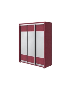 Шкаф Шкаф-купе 3х дв Orma Soft 2 (3 зеркала) (Ткань: Микровелюр Manhattan Гранатовый) 177x60 Орматек