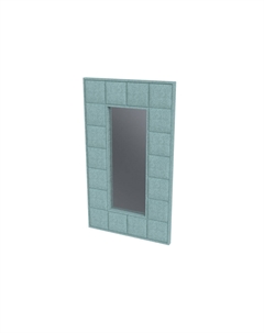 Зеркало Chocolate (Ткань: Микрошенилл Rialto Аквамарин) 128x6 Verda