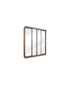 Шкаф Шкаф-купе 4х дв элит (ЛДСП Дуб Шамони/Серебро (профиль)) 2360x600 Орматек