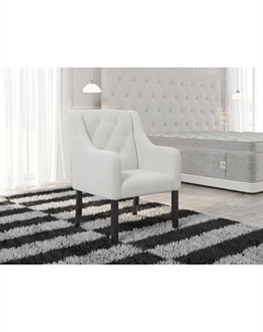 Кресло (Ткань: Флок Велсофт Снежно-белый) 61x70 Verda