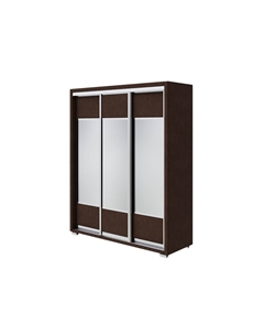 Шкаф Шкаф-купе 3х дв Orma Soft 2 (3 зеркала) (Ткань: Рогожка Levis 37 Шоколад) 177x60 Орматек