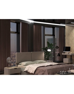 Комплект штор Megapolis Fresh Air (Полиэстер Темно-коричневый) 300x270 Орматек