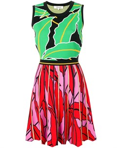Diane von furstenberg трикотажное расклешенное платье с принтом m красный Diane von furstenberg