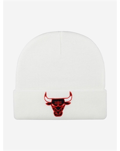 Шапка с отворотом MITCHELL NESS EU175-TEAMTALK-WHT Chicago Bulls NBA (белый), Белый Mitchell and ness