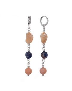 Серьги Alba, перламутр, содалит и агат Lanzerotti