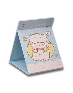 Зеркало настольное "Hello lama" blue Ilikegift
