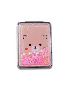 Зеркало складное "Animal bear pink" с увеличением Ilikegift