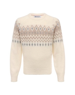 Свитер из шерсти и хлопка Brunello cucinelli