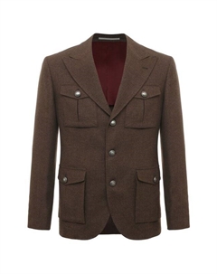 Пиджак из шерсти и шелка Brunello cucinelli