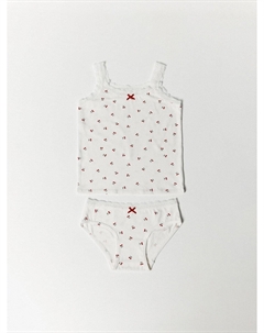 Набор из майки и трусов-слипов с принтом для девочек Sela