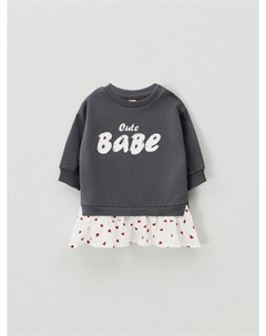 Платье-толстовка из футера для малышей Sela