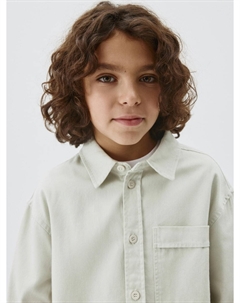 Рубашка оверсайз из твила для мальчиков Sela