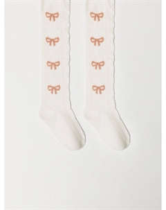 Трикотажные колготки с бантиками для девочек Sela