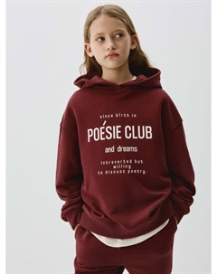 Худи оверсайз с принтом для девочек Sela