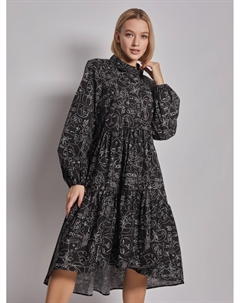 Ярусное платье-рубашка с принтом Zolla