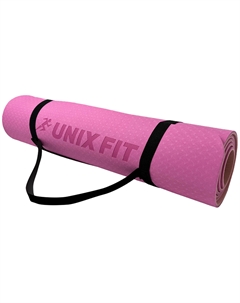 Коврик для йоги и фитнеса Fit, двусторонний, 180 х 61 х 0.6 см, двуцветный розовый (YMU6MMPK) Unix