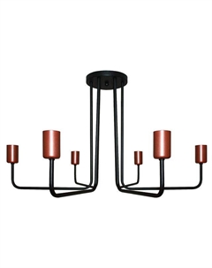 Люстра Сити 6 х Е27 х 60 Вт черная Элетех