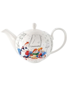 Чайник Малыш и Карлсон 1,2л фарфор под.уп. Quinsberry