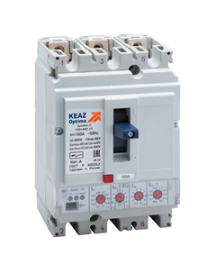 Выключатель автоматический КЭАЗ трехполюсный (3P/3П) 160А 8 кА Кэаз