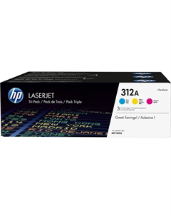 Комплект картриджей лазерный HP 312A/CF440AM, голубой/пурпурный/желтый, 3 шт. шт., 2400 страниц, оригинальный для HP LaserJet Pro MFP M476 Hp