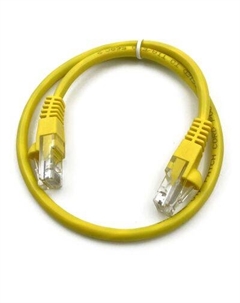 Патч-корд UTP кат.5e, 0.25 м, RJ45-RJ45, желтый, CCA, (1901361) Buro