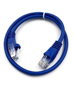 Патч-корд UTP кат.5e, 0.25 м, RJ45-RJ45, голубой, CCA, (1901351) Buro
