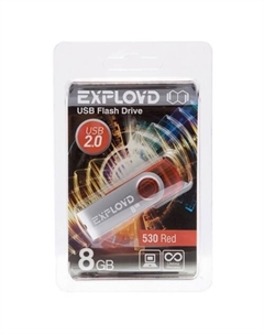 Флешка 8Gb USB 2.0 530, красный (EX008GB530-R) Exployd