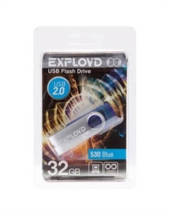 Флешка 32Gb USB 2.0 530, синий (EX032GB530-Bl) Exployd
