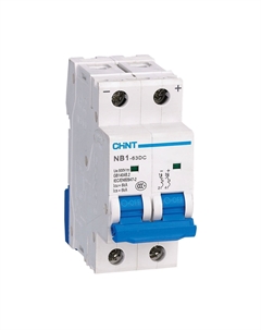 Выключатель автоматический CHINT NB1-63DC двухполюсный (2P/2П) 2А C 6 kA (182714) Chint