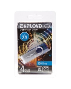 Флешка 4Gb USB 2.0 530, синий (EX004GB530-Bl) Exployd