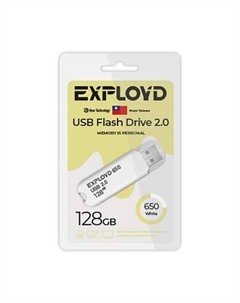 Флешка 128Gb USB 2.0 650 EX-128GB-650-White, белый (EX-128GB-650-White) Exployd