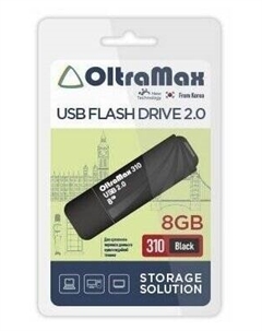 Флешка 8Gb USB 2.0 310 OM-8GB-310-Black, черный (OM-8GB-310-Black) Oltramax
