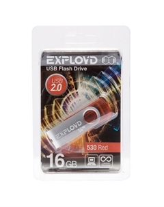 Флешка 16Gb USB 2.0 530, красный (EX016GB530-R) Exployd