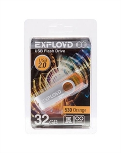 Флешка 32Gb USB 2.0 530, оранжевый (EX032GB530-O) Exployd