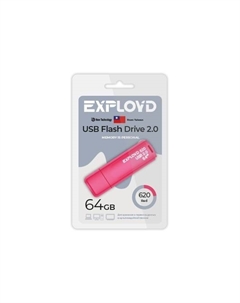 Флешка 64Gb USB 2.0 620, красный (EX-64GB-620-Red) Exployd