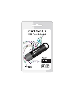 Флешка 4Gb USB 2.0 570, черный (EX-4GB-570-Black) Exployd