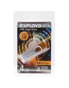 Флешка 4Gb USB 2.0 530, оранжевый (EX004GB530-O) Exployd