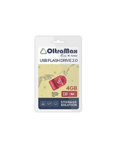 Флешка 4Gb USB 2.0 330, красный (OM-4GB-330-Red) Oltramax