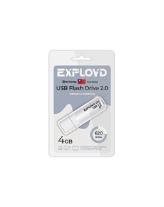 Флешка 4Gb USB 2.0 620, белый (EX-4GB-620-White) Exployd